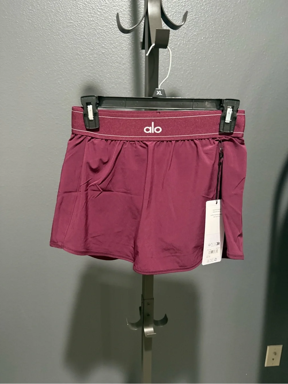 ALO Yoga Match Point Tennis Skirt - Burgundy (NWT)